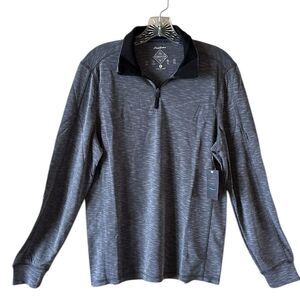 NEW Flag & Anthem Mens 1/4 Zip Grey Pullover